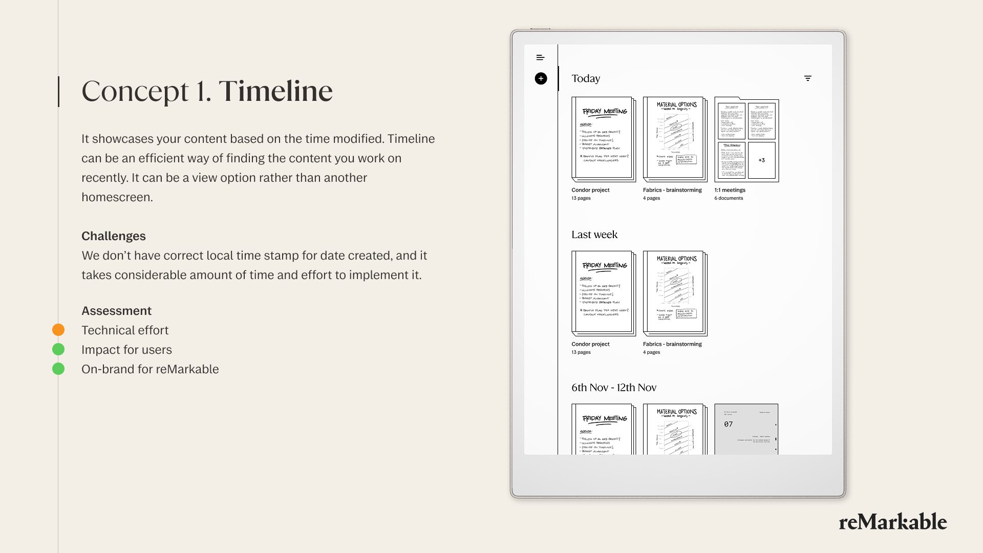 Concept 1: Timeline