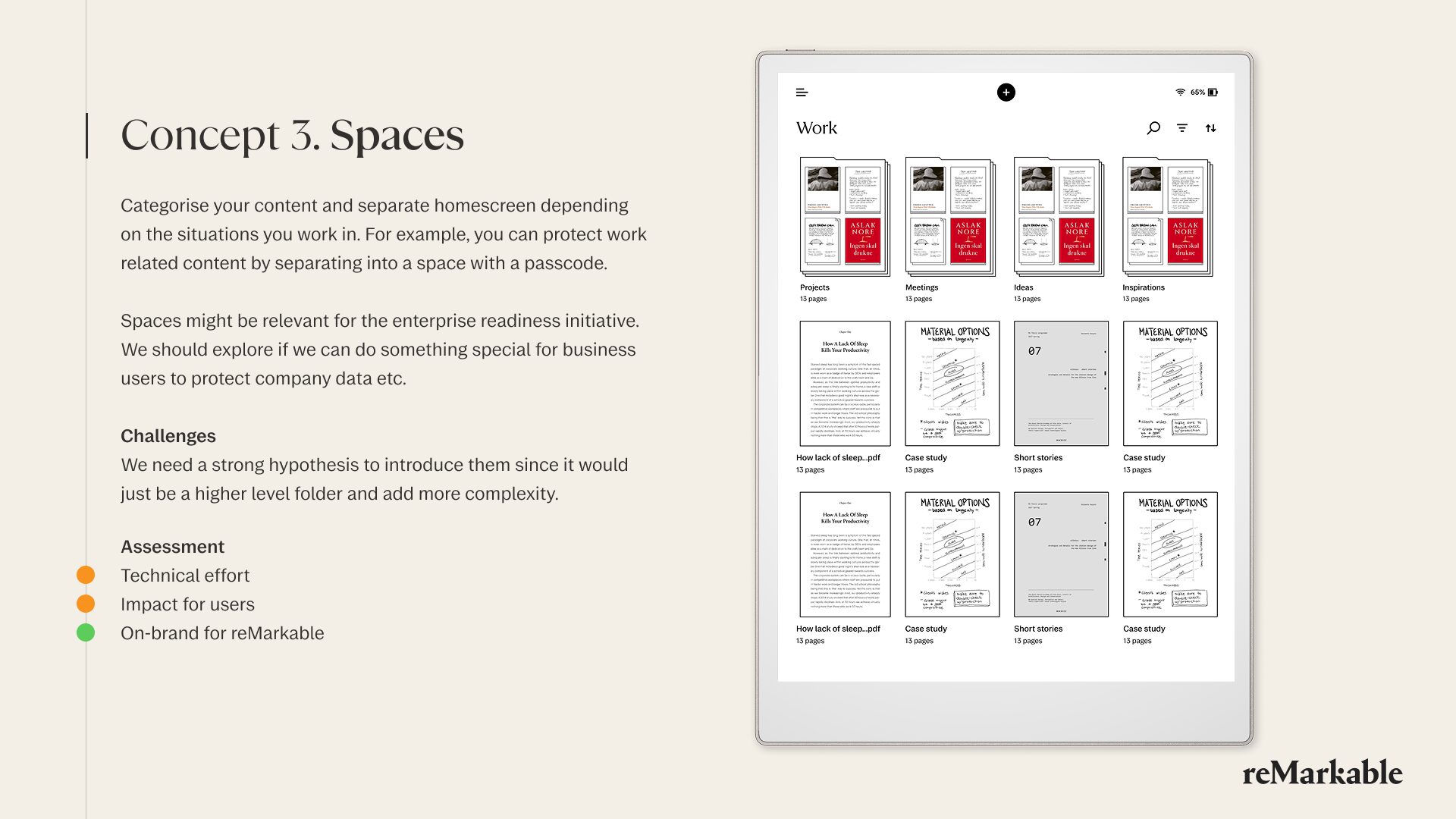 Concept 3: Spaces